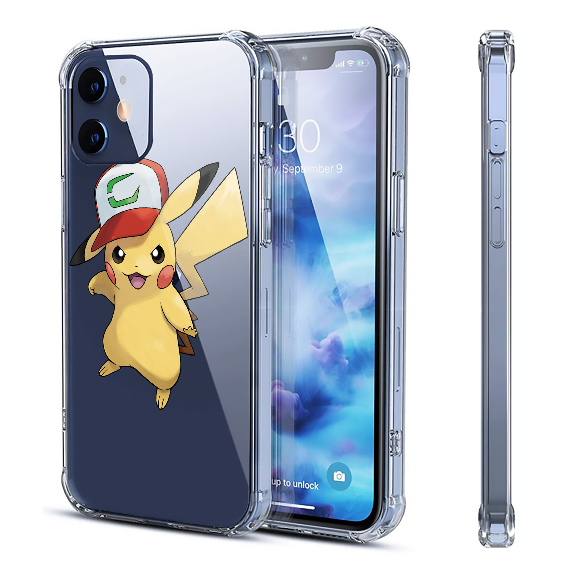 （画像用） ポケットモンスター Pokémon 【iPhone 12シリーズ対応】透明スマホケース（クリアソフトケース）